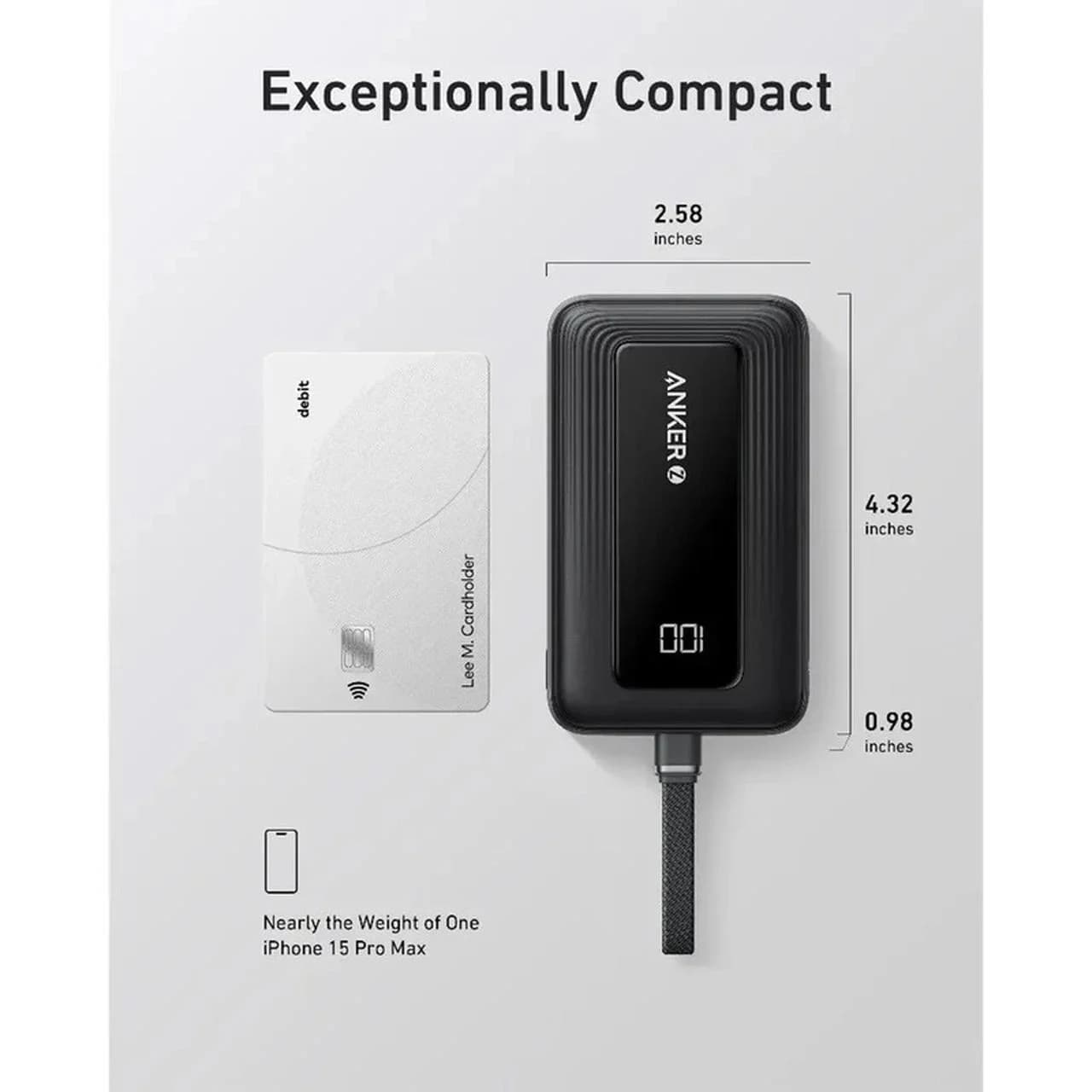 پاوربانک فست شارژ Anker 30W 20000mAh مدل Zolo A1689 — تصویر ۴