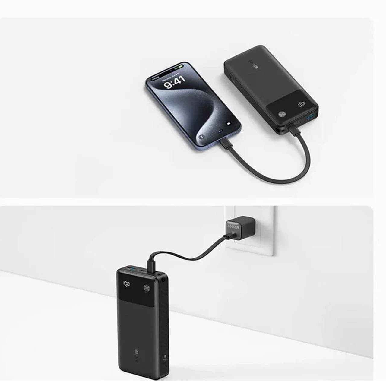 پاوربانک فست شارژ Anker 30W 20000mAh مدل Smart Display Nano A1384 — تصویر ۵