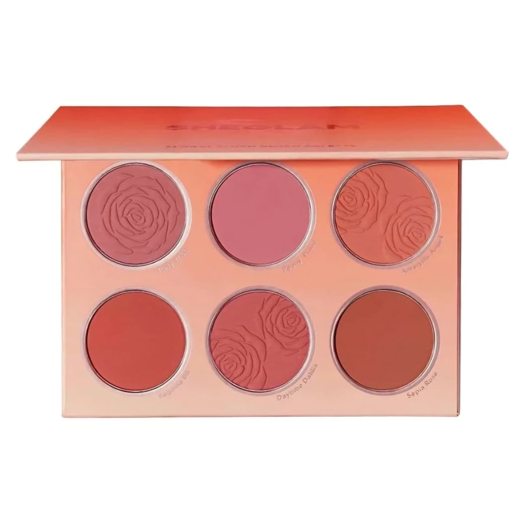 پالت رژگونه ۶ عددی floral Blush brown شیگلم