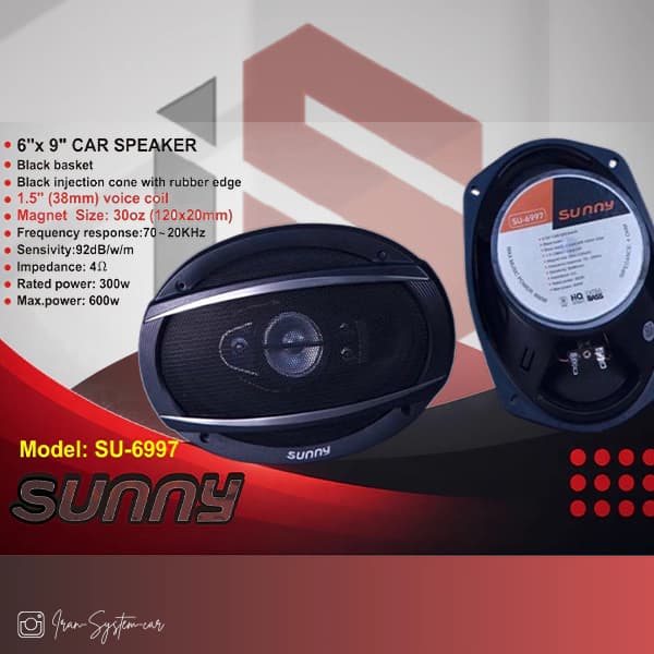 بلندگو بیضی سانی Sunny SU-6997 — تصویر ۳