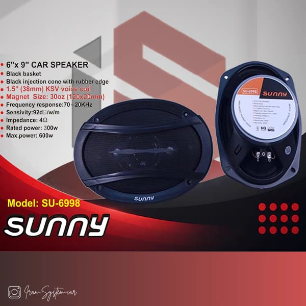 بلندگو بیضی سانی Sunny SU-6998 — تصویر ۲