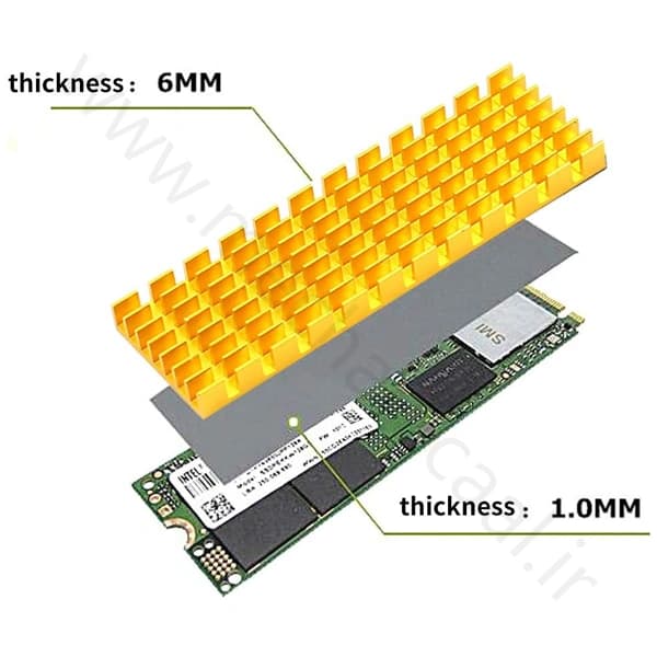 هیت سینک آلومینیومی طلایی — تصویر ۳