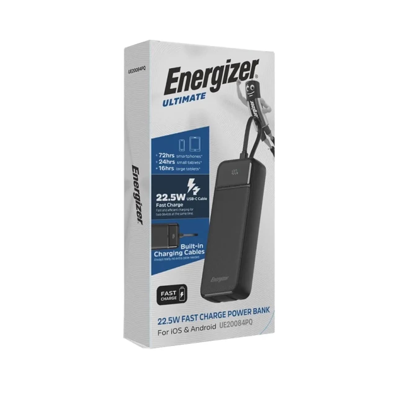 پاوربانک PD و فست شارژ Energizer 20000mAh مدل UE20084PQ 22.5W — تصویر ۶