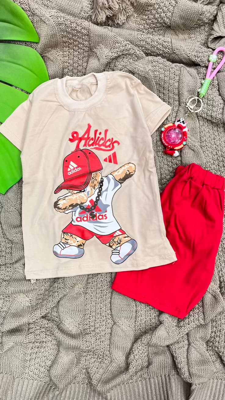 682 تیشرت شلوارک خرسی adidas — تصویر ۵