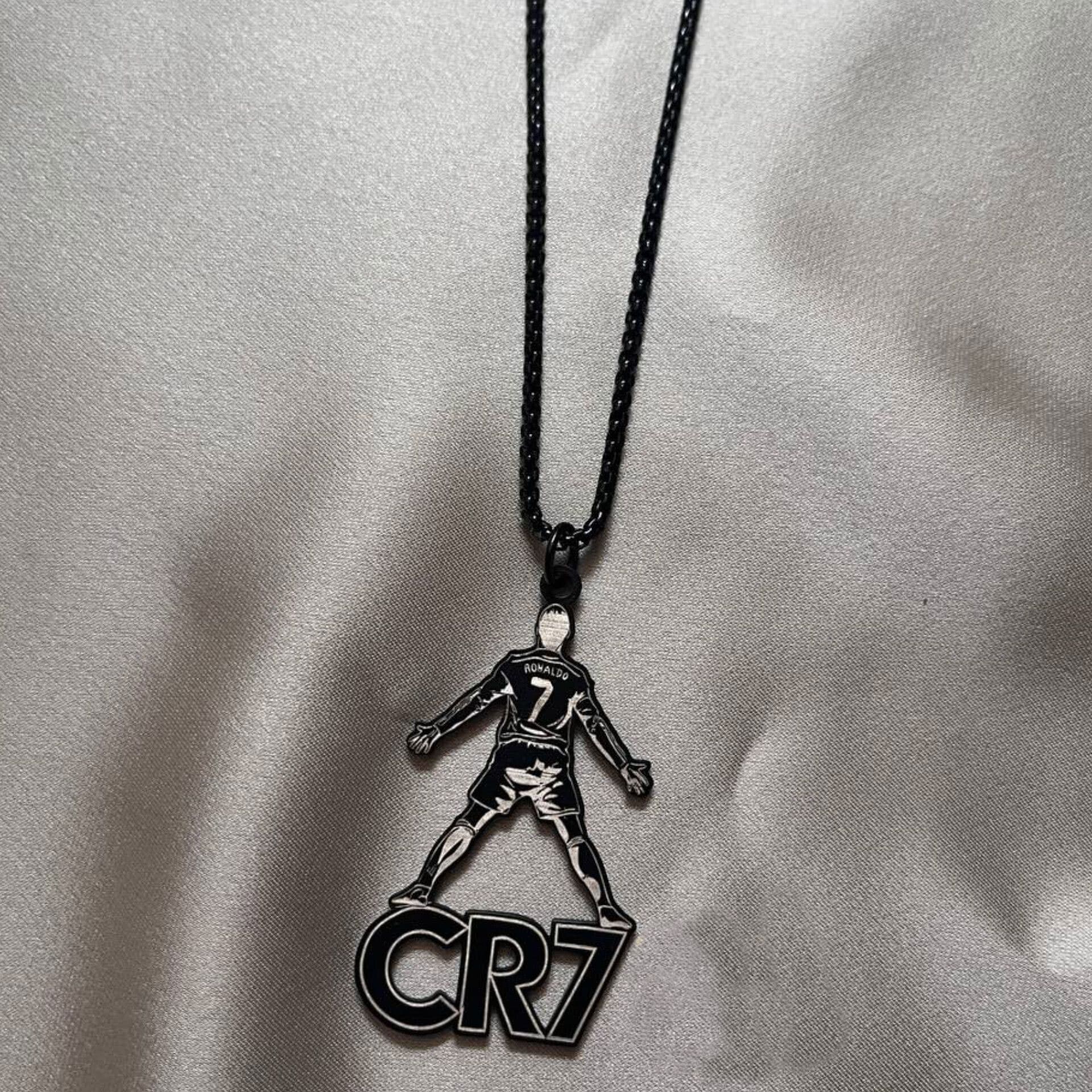 گردنبند مدل خوشحالی رونالدو CR7 (استیل)