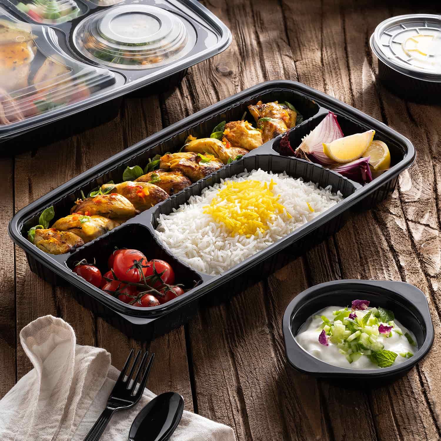 ظرف یکبار مصرف چهار خانه کد 8004 مهر پارسا