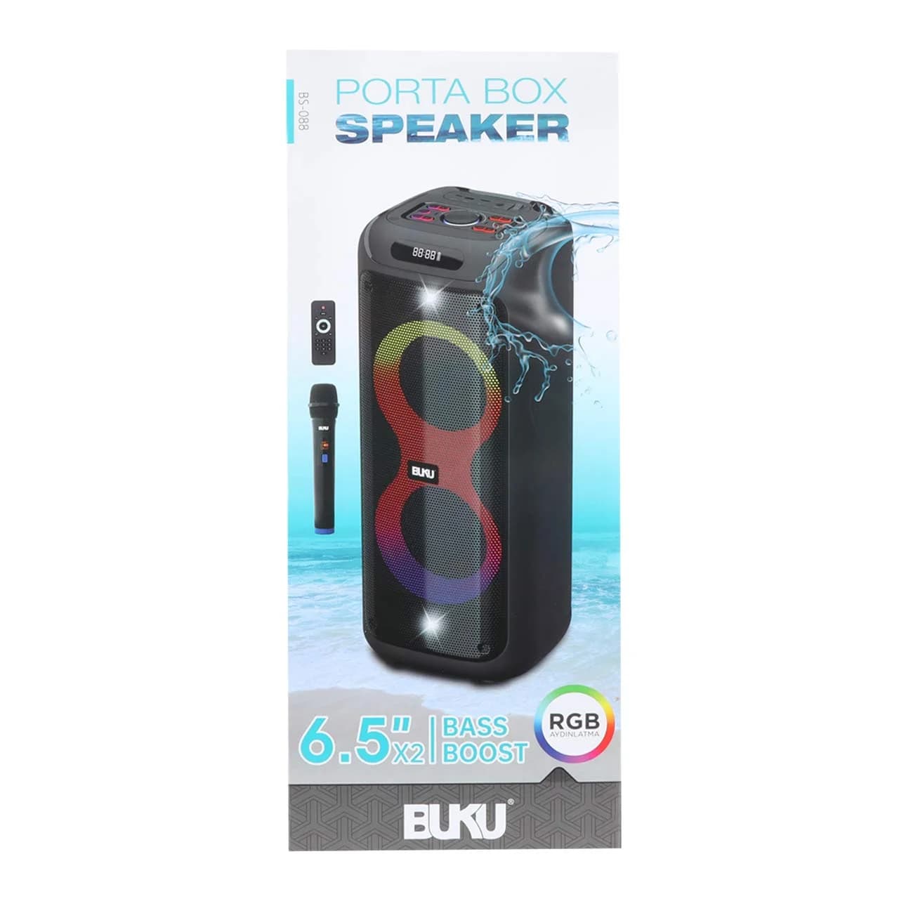 اسپیکر بلوتوثی قابل حمل بوکو BUKU مدل BS-088 — تصویر ۹