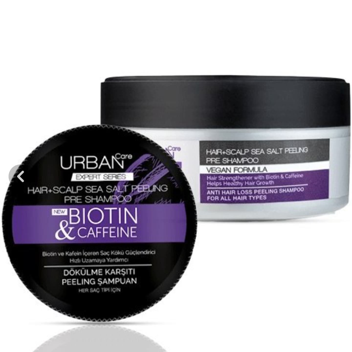 اسکراب کف سر ضد ریزش مدل BIOTIN & CAFFEINE برند اوربن کر 200 گرم