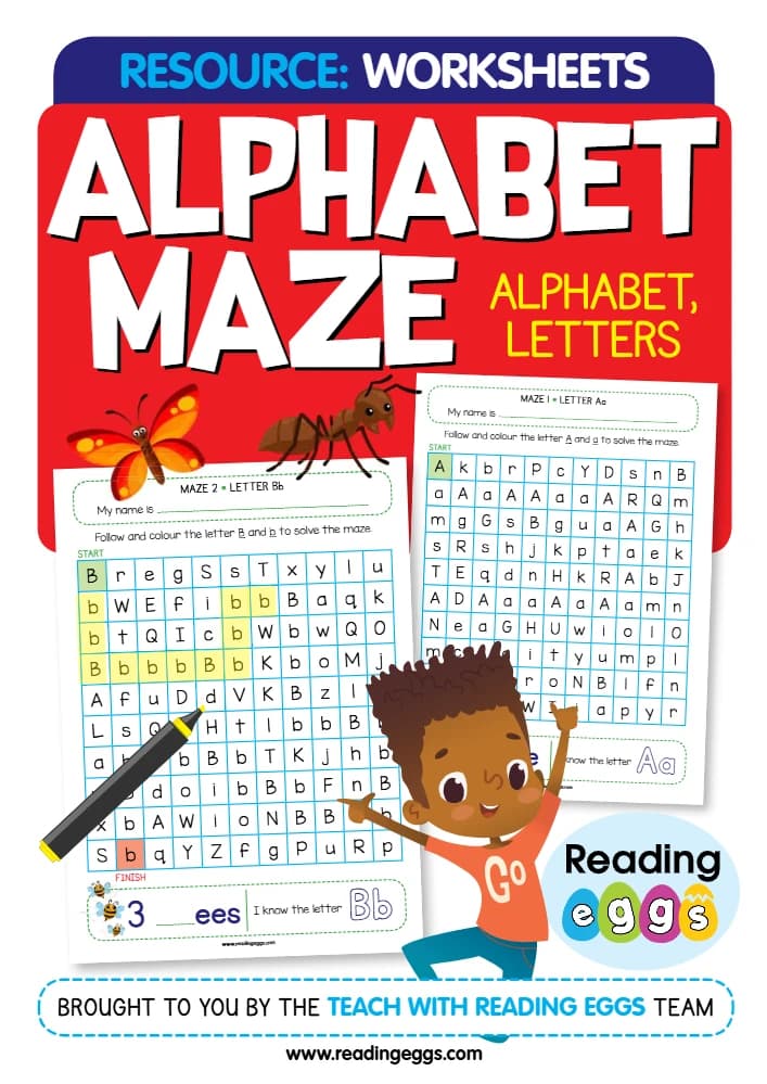 کتاب Alphabet Maze (ماز حروف الفبا) نسخه انگلیسی PDF