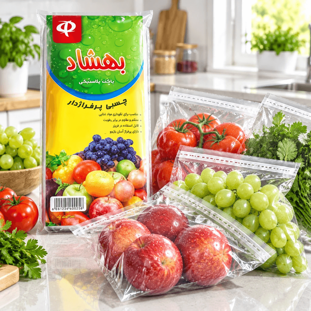 کیسه فریزر چسبی بهشاد