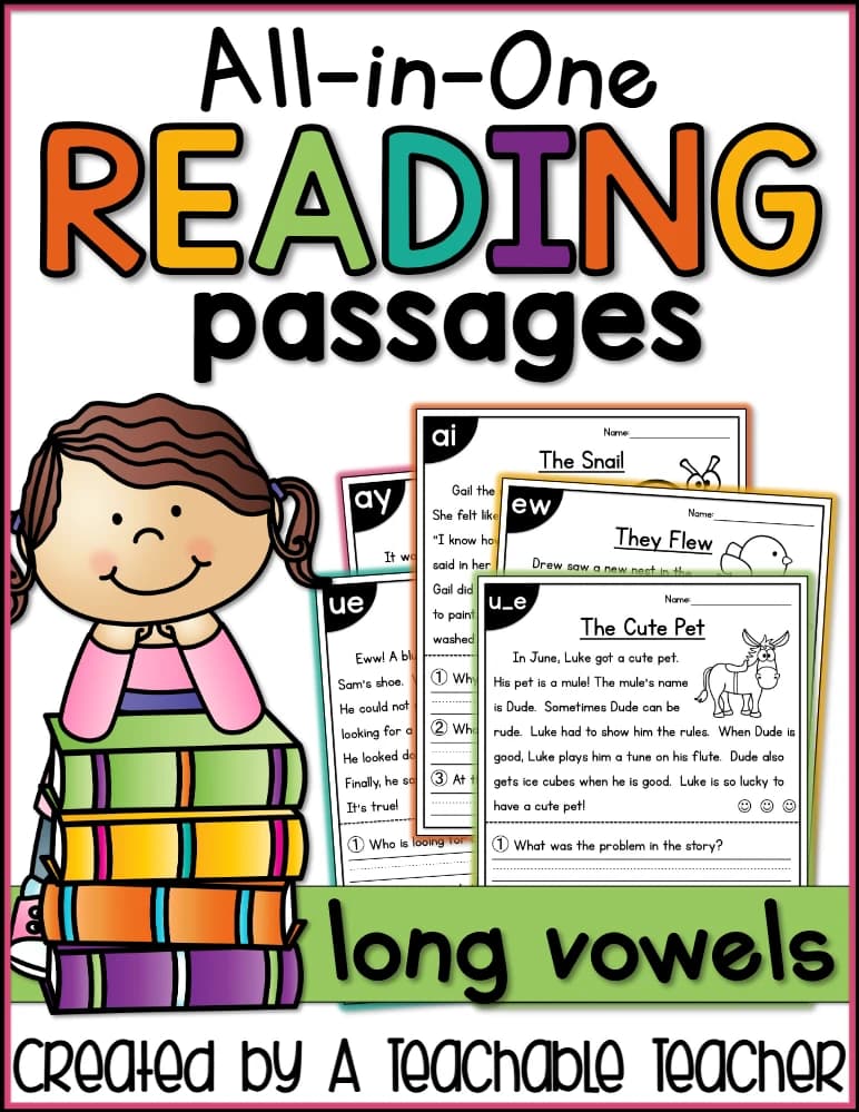 کتاب Long Reading Vowels Passages (متون خواندنی مصوت‌های بلند) نسخه انگلیسی PDF
