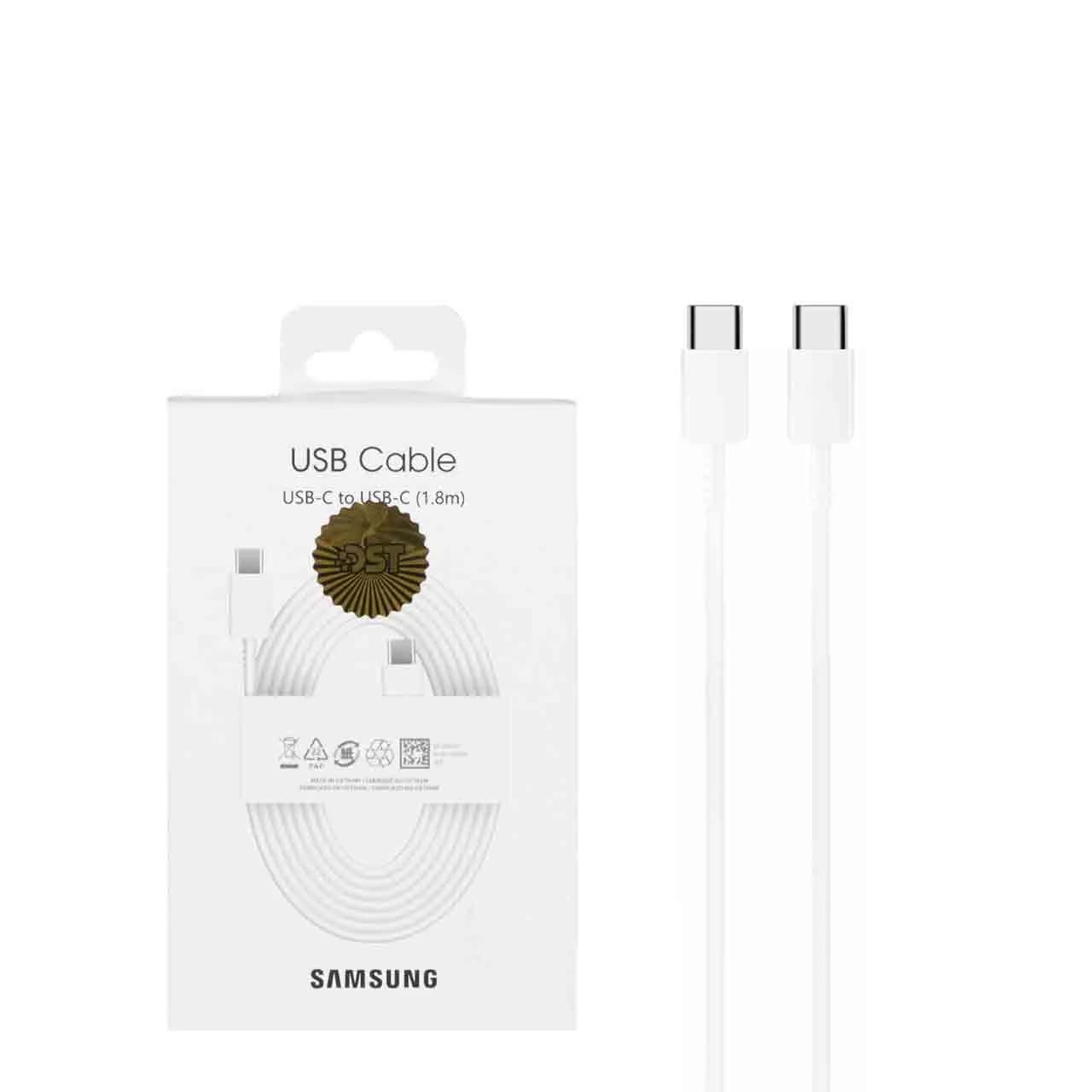 کابل شارژ 1.8 متری فست و Samsung Type-C to Type-C مدل EP-DW767 45W