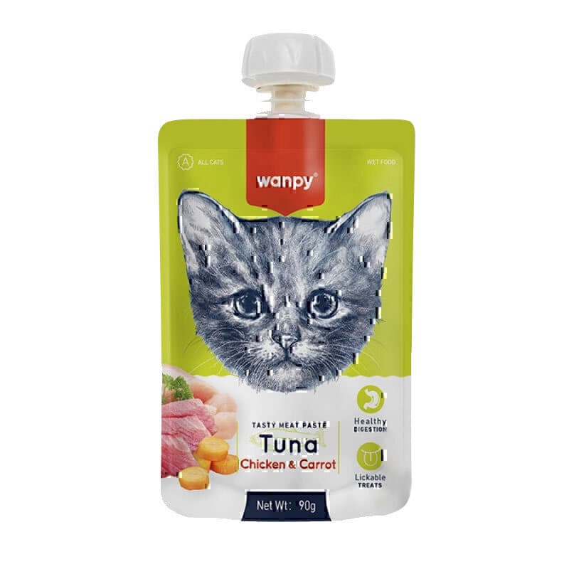 پودینگ بچه گربه ونپی با طعم ماهی تن، مرغ و هویج وزن 90 گرم