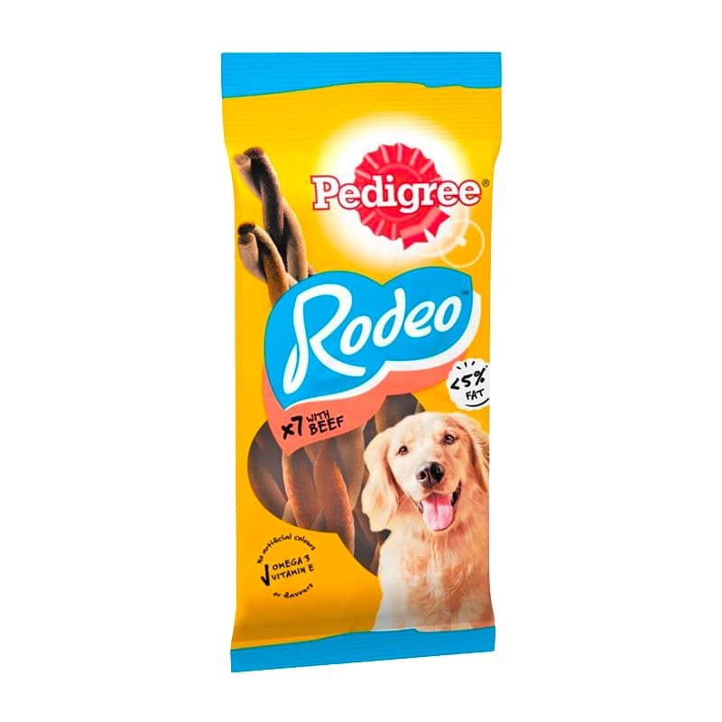 تشویقی سگ پدیگری Rodeo با طعم گوشت گاو بسته 7 عددی