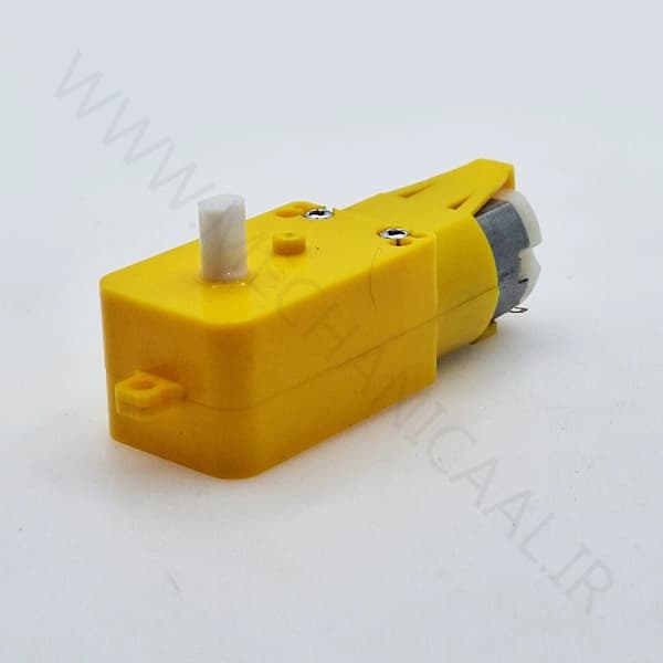 موتور گیربکس پلاستیکی زرد تک شفت موتور طلایی DC-M-G-45 — تصویر ۴