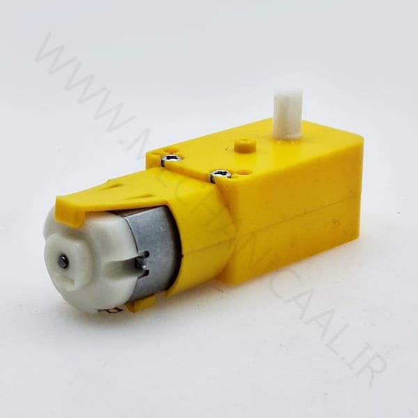 موتور گیربکس پلاستیکی زرد تک شفت موتور طلایی DC-M-G-45