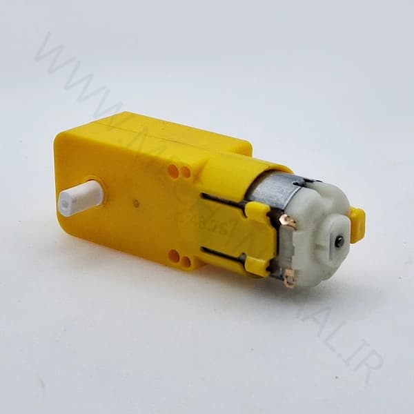 موتور گیربکس پلاستیکی زرد دو شفت DC-M-G-44 — تصویر ۵