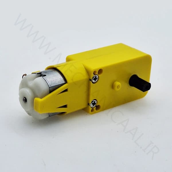 موتور گیربکس پلاستیکی زرد DC-M-G-26