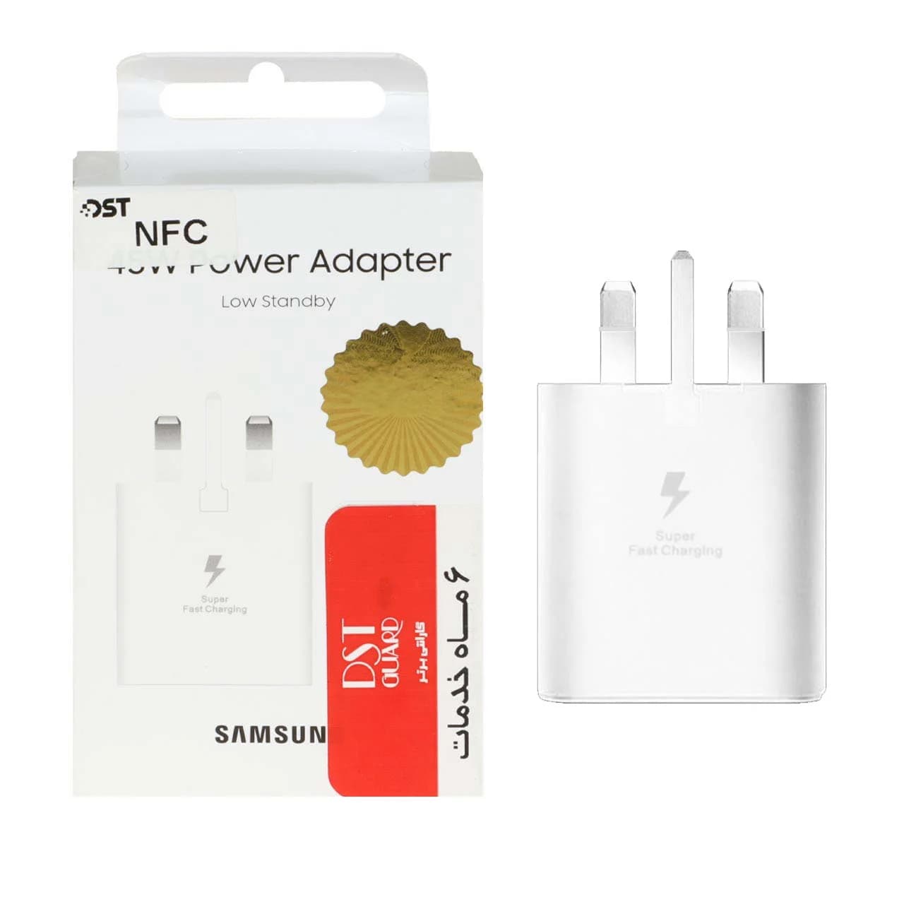 شارژر دیواری فست و PD تک پورت Samsung مدل EP-T4511 45W – Low Standby مجهز به فناوری NFC