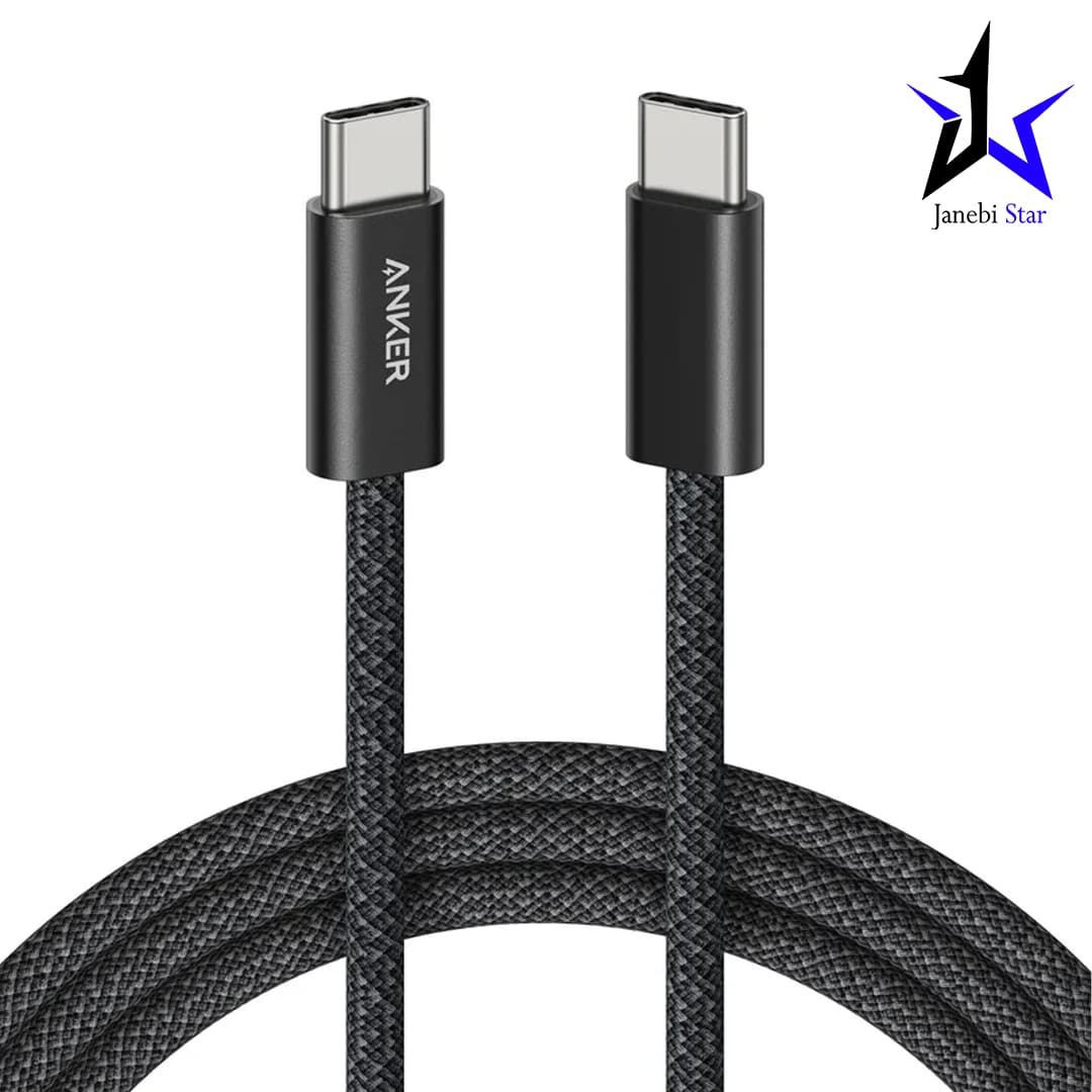 کابل USB-C به USB-C انکر مدل Anker Zolo Braided USB-C to USB-C Cable 240W طول 1.8 متر — تصویر ۲