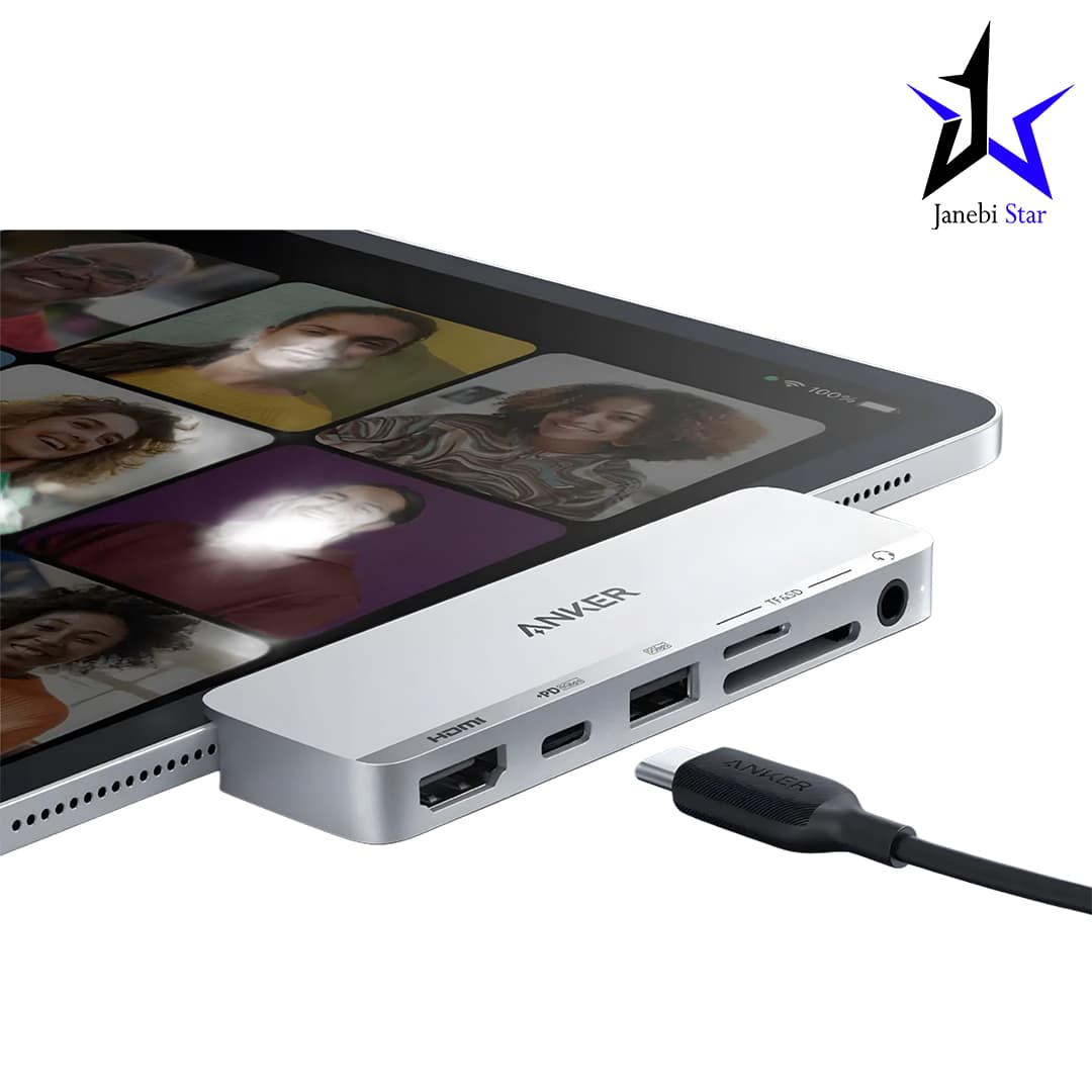 هاب USB-C انکر مدل Anker 541 USB-C Hub (6-in-1) for iPad — تصویر ۶