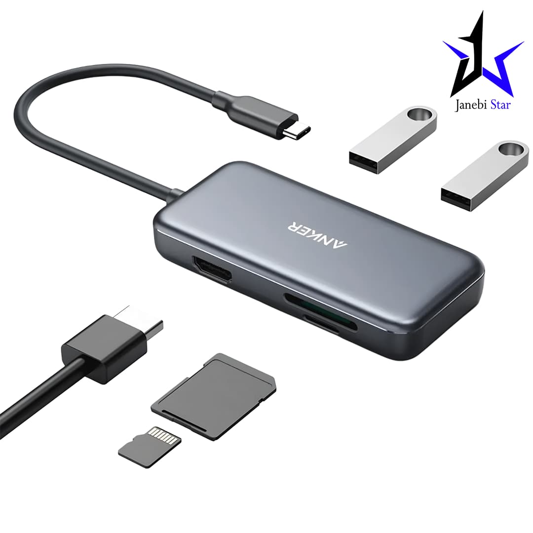 هاب USB-C انکر مدل Anker 5-in-1 USB-C Adapter — تصویر ۵