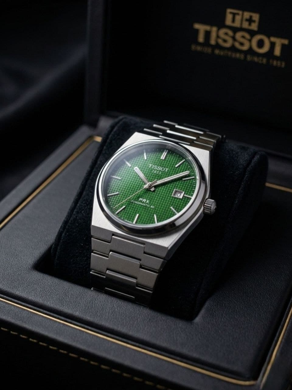 ساعت مردانه برند تیسوت Tissot استیل صفحه سبز کد 0026 — تصویر ۳