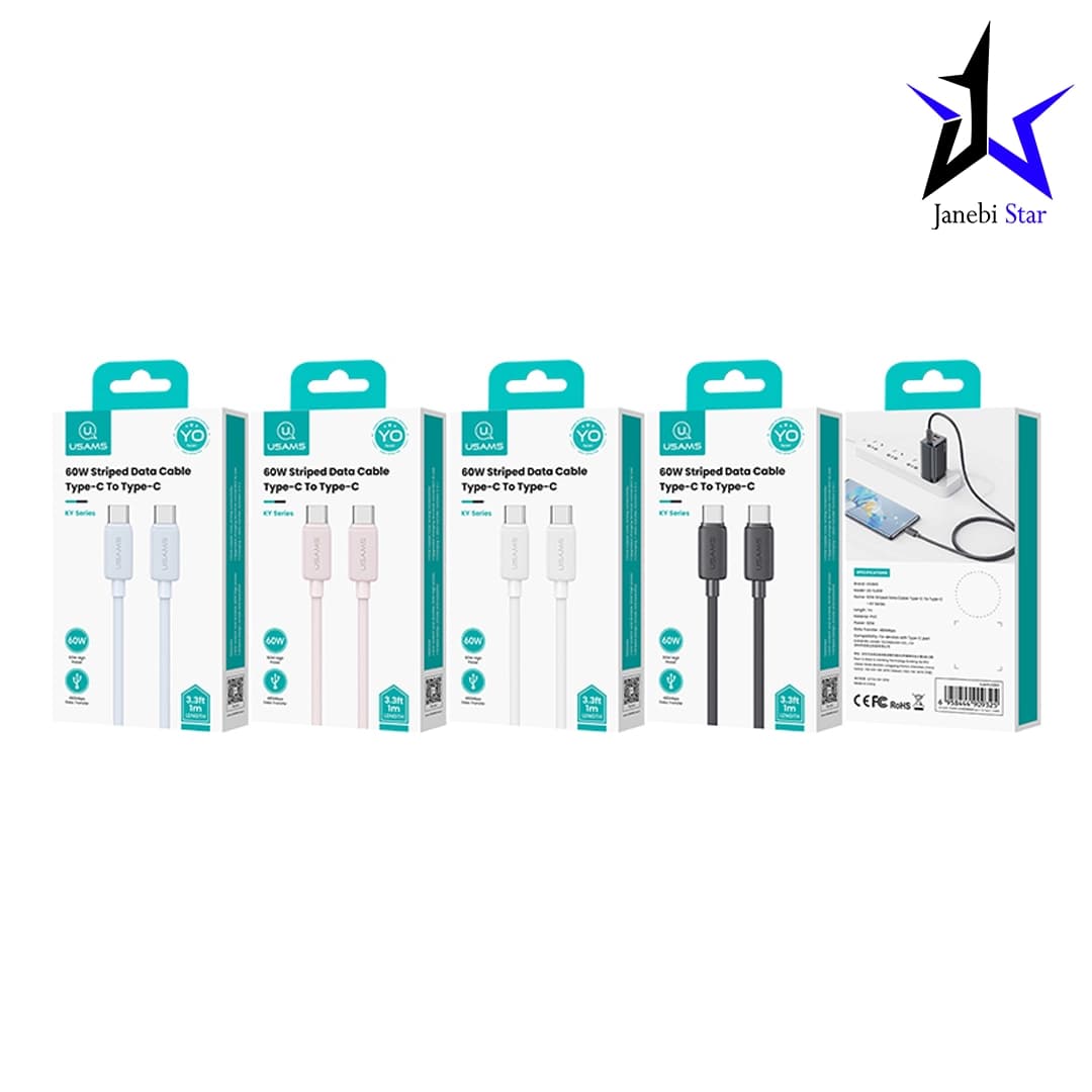 کابل USB-C به USB-C یوسمز مدل SJ696 طول 2 متر — تصویر ۶