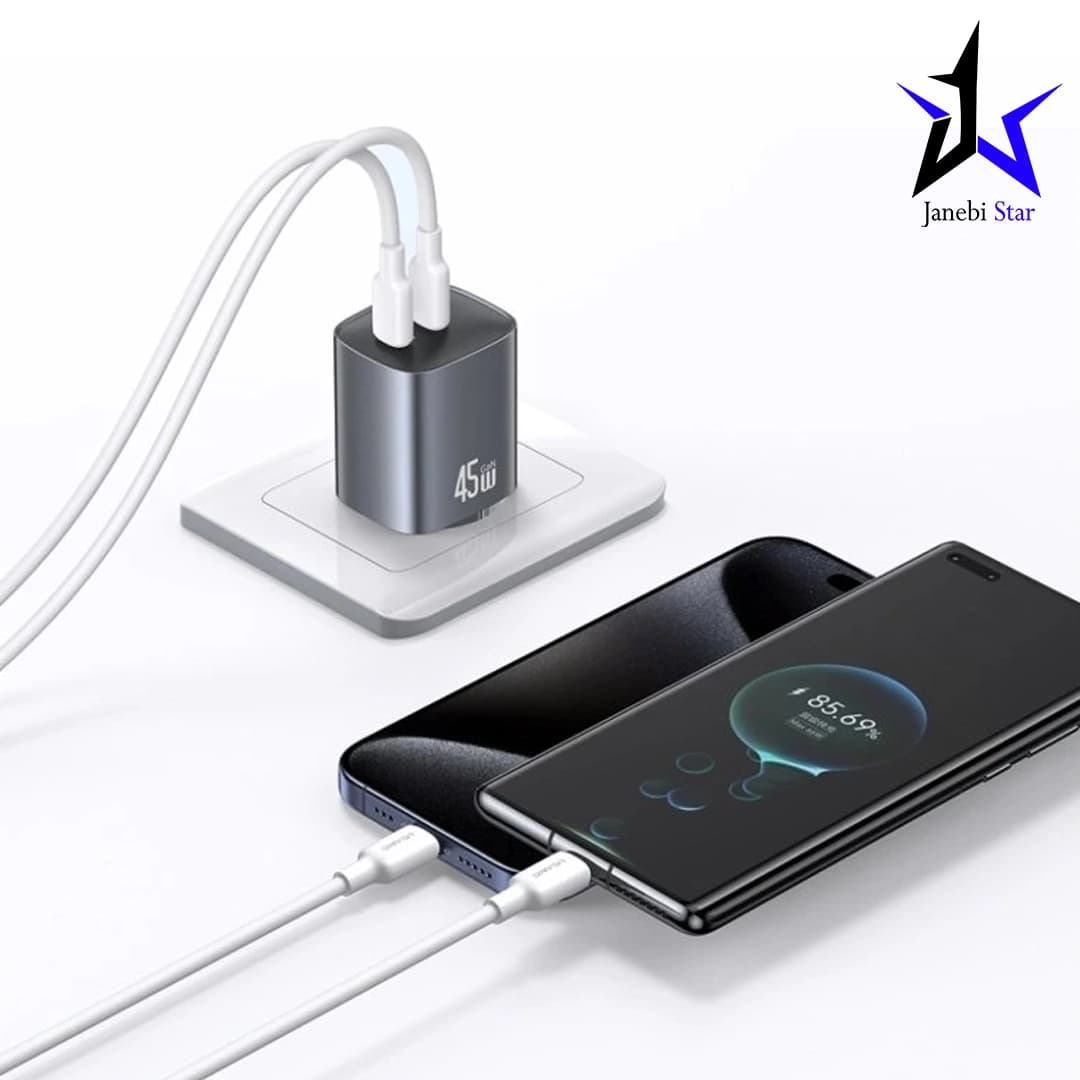 شارژر دیواری یوسمز مدل US-CC305 با توان 45 وات — تصویر ۴