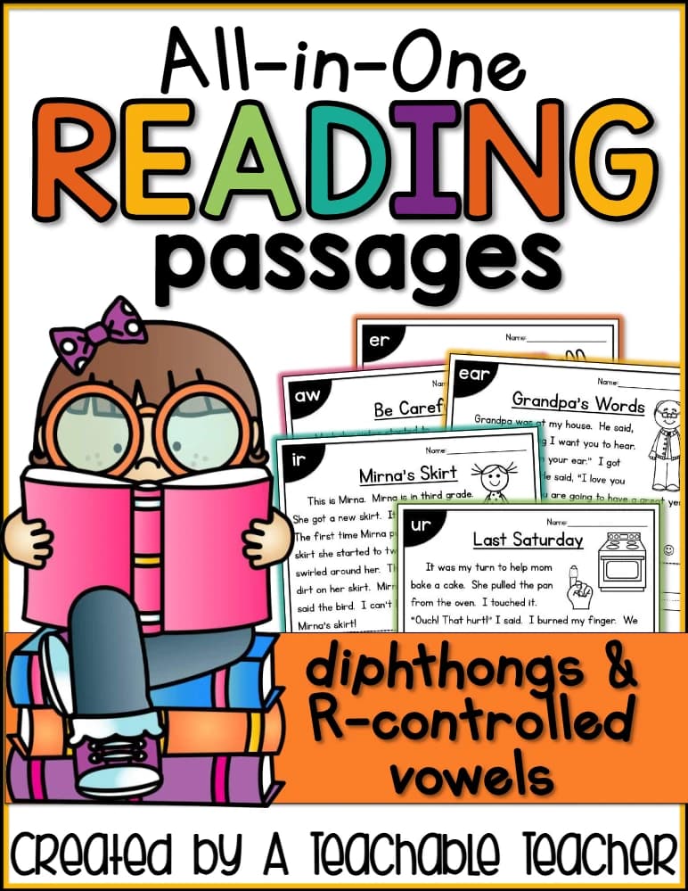 کتاب All in One Reading Passages (متون خواندن حروف ترکیبی) نسخه انگلیسی PDF
