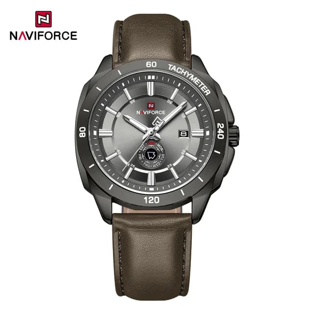 ساعت مردانه نیوی فورس Naviforce NF 9269 GY/GY/BN — تصویر ۲