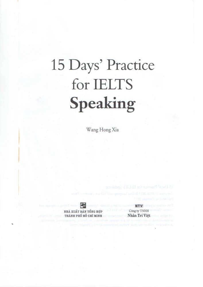 کتاب 15 Day’s Practice for IELTS Speaking (تمرین ۱۵ روزه برای اسپیکینگ آیلتس) نسخه انگلیسی PDF