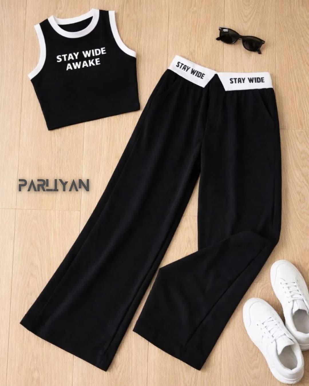 ست کراپ شلوار stay wide | کد : PA2026022201 — تصویر ۳