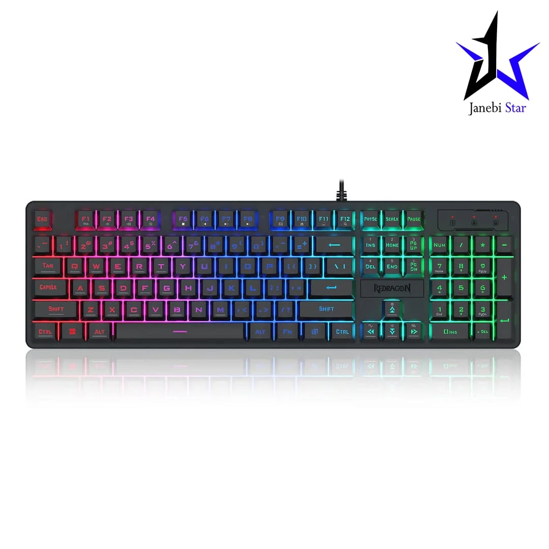 کیبورد با سیم رددراگون Redragon NETHERBANE K521-RGB WRD — تصویر ۳