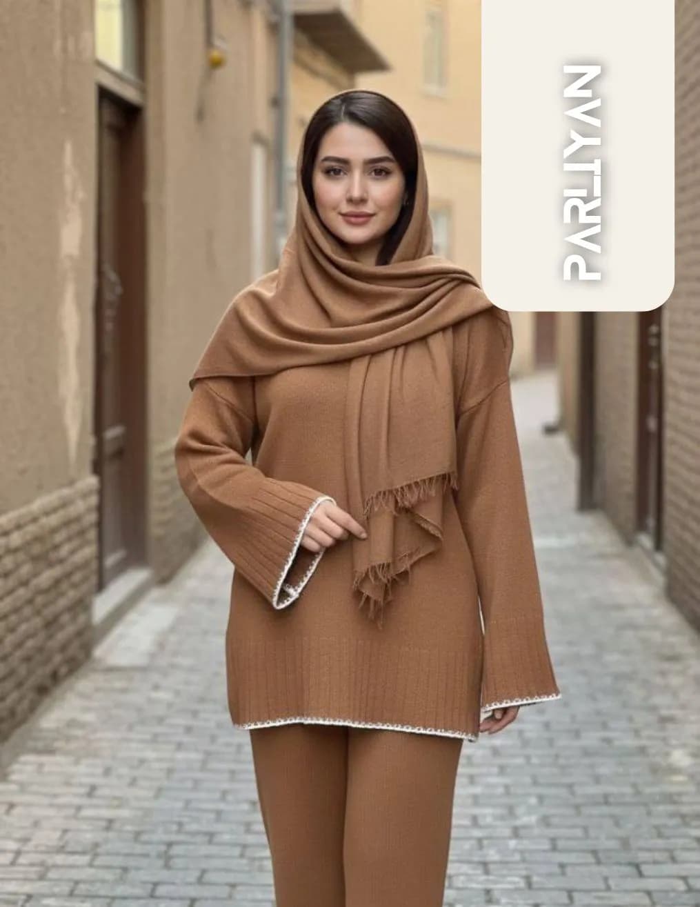 ست بلوز و شلوار بافت زنانه پارلین | PA1110202501 — تصویر ۳