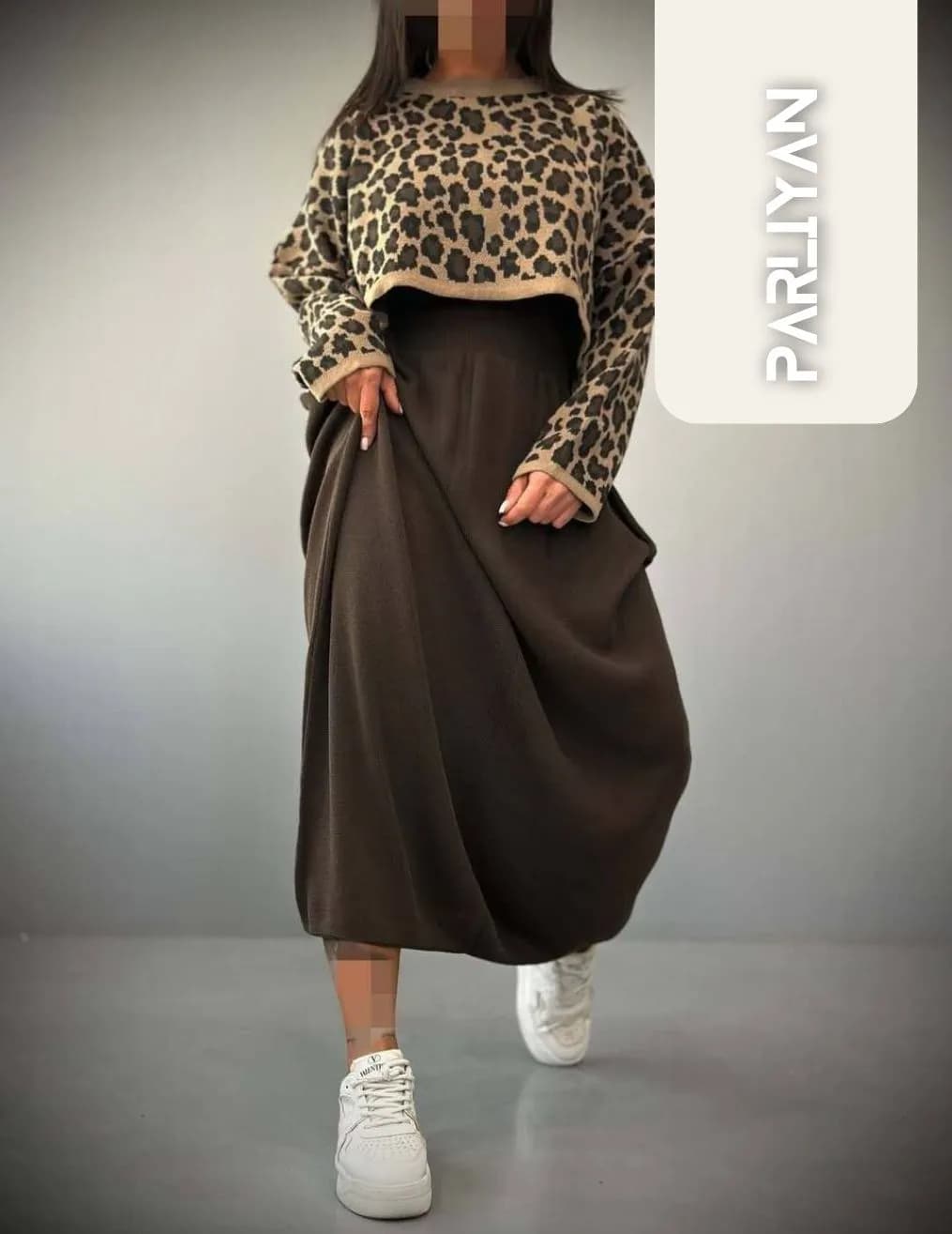 ست سارافون و رویه پلنگی پارلین | PA1108202506 — تصویر ۳