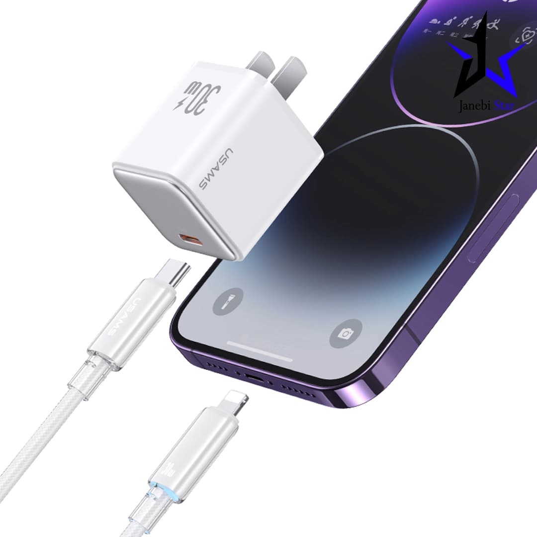 کابل دیتا Type-C به Lightning یوسمز مدل US-SJ659 طول 1.2 متر — تصویر ۵