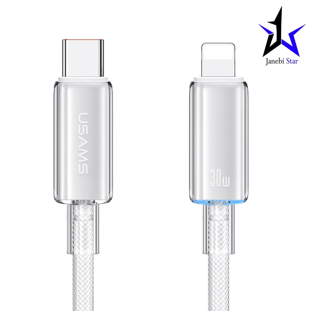 کابل دیتا Type-C به Lightning یوسمز مدل US-SJ659 طول 1.2 متر