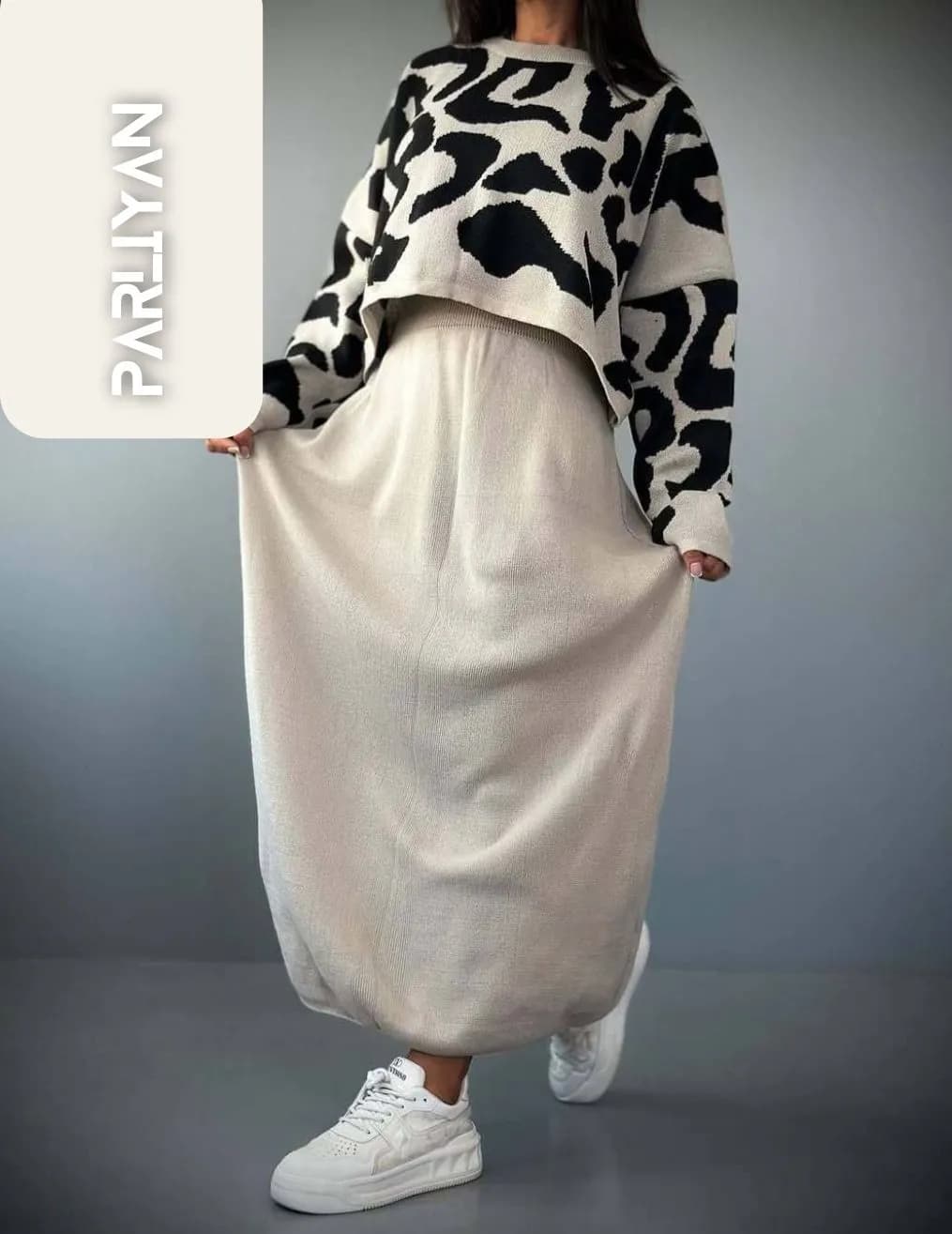 رویه سارافون بافت زنانه پارلین | PA1026202504 — تصویر ۳