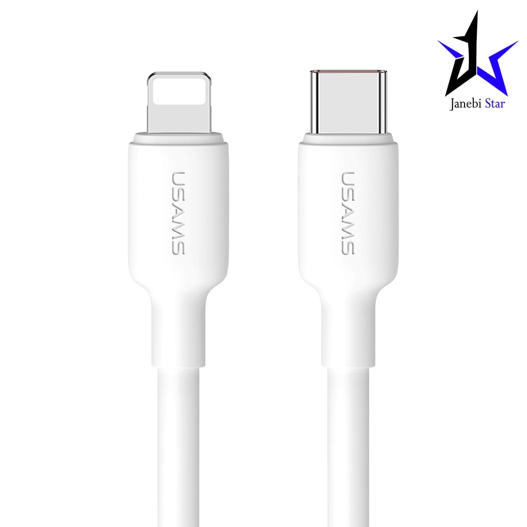 کابل شارژ TYPE-C to Lightning یوسمز مدل US-SJ611 با طول 1 متر
