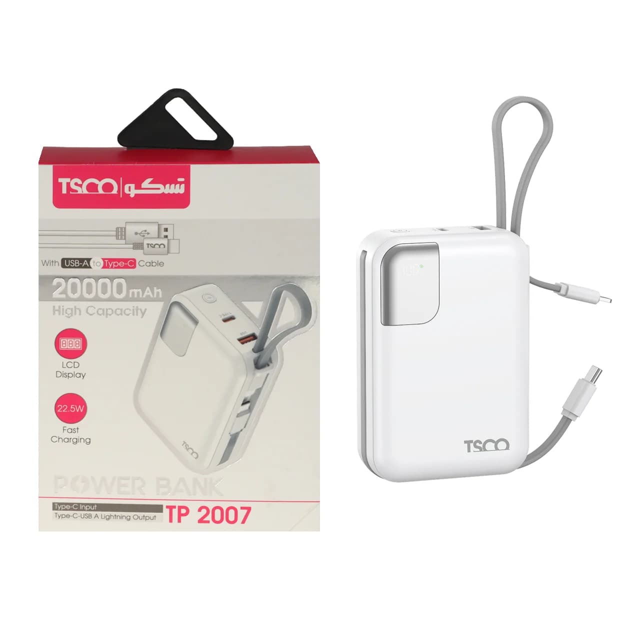 پاوربانک TSCO 20000mAh 22.5W مدل TP 2007 — تصویر ۵