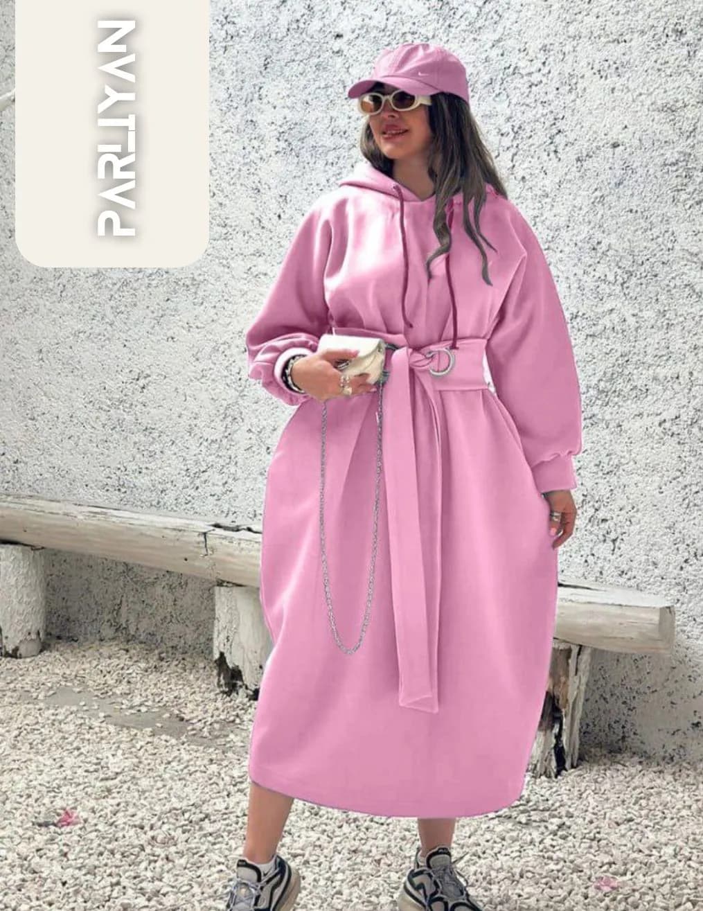 هودی لانگ کمر پانچی زنانه | PA60904 — تصویر ۸