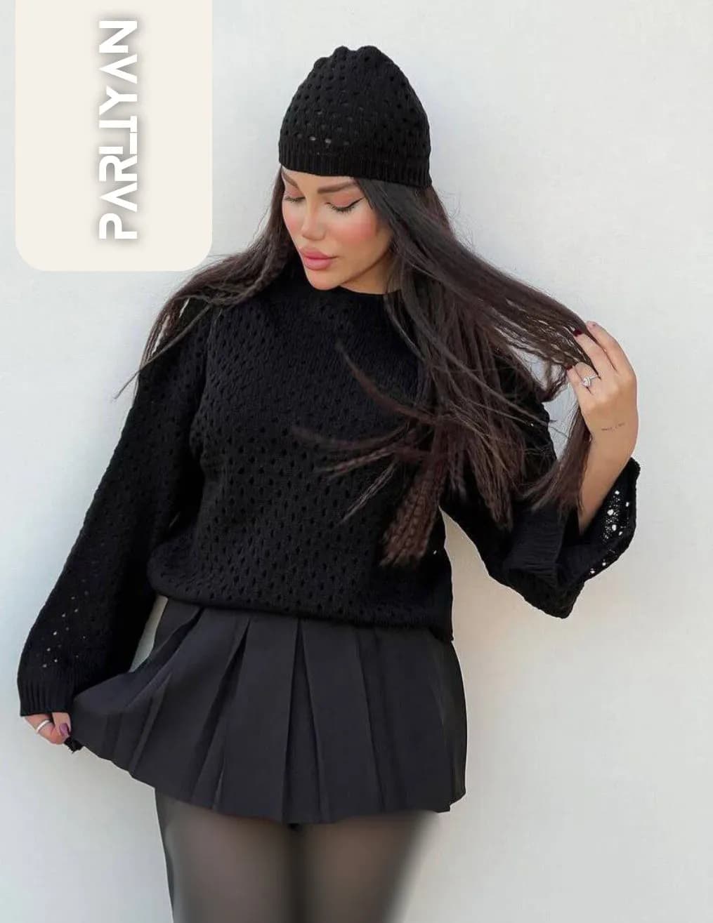 ست کراپ و کلاه بافت زنانه پارلین | PA1820256 — تصویر ۵