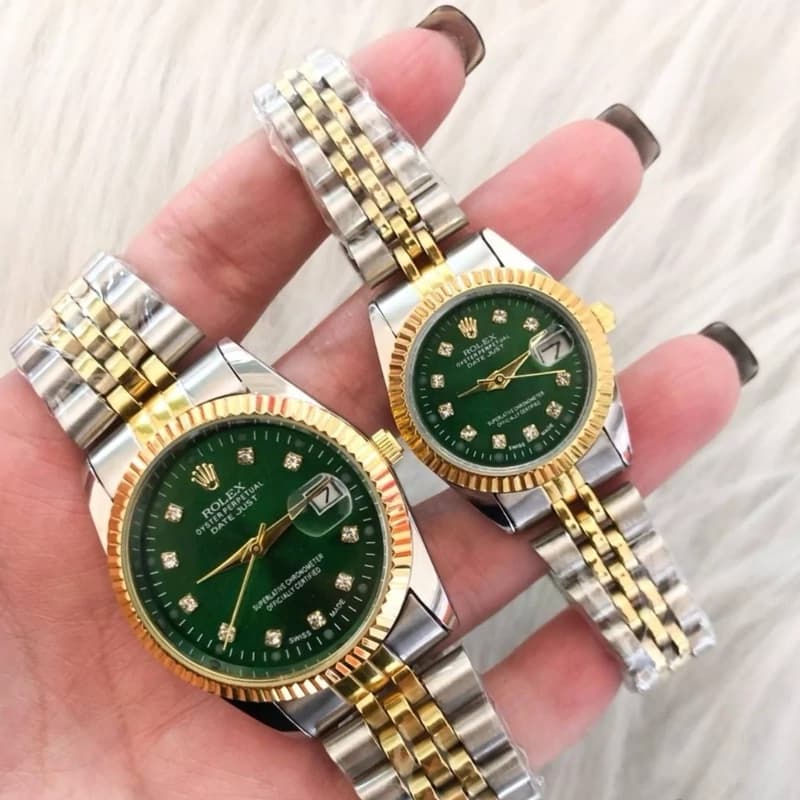 ساعت ست کامل مردانه کامل رولکس rolex استیل همراه دستبند ، گردنبند و حلقه کد 280 — تصویر ۳