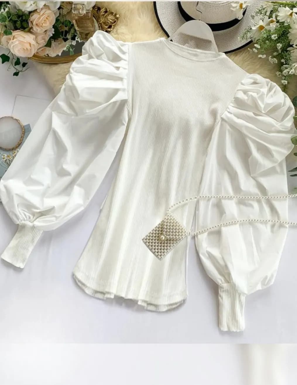 پیراهن مجلسی آستین پفی زنانه pa-40320 — تصویر ۳