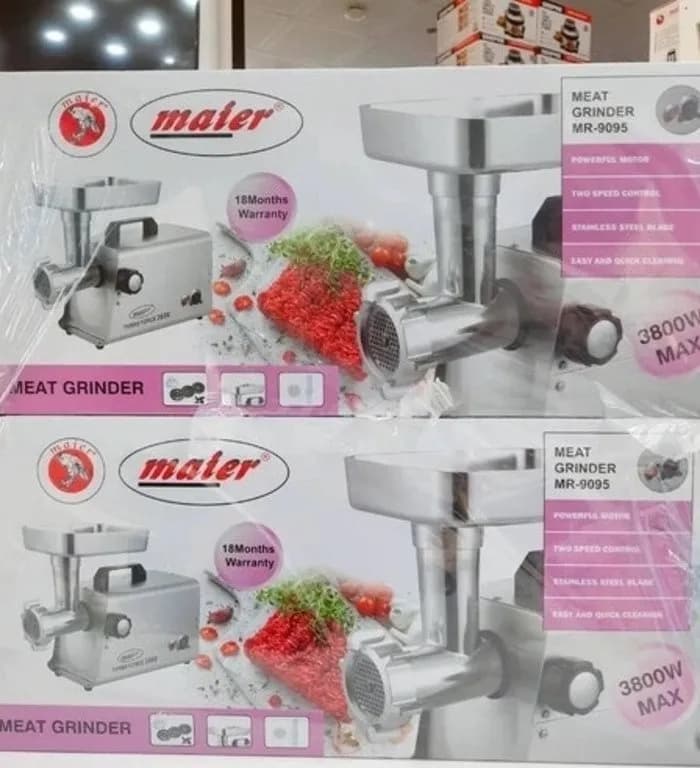 چرخ گوشت مایر مدل MR-9095 با قابلیت معکوس و بدنه استیل ضد زنگ