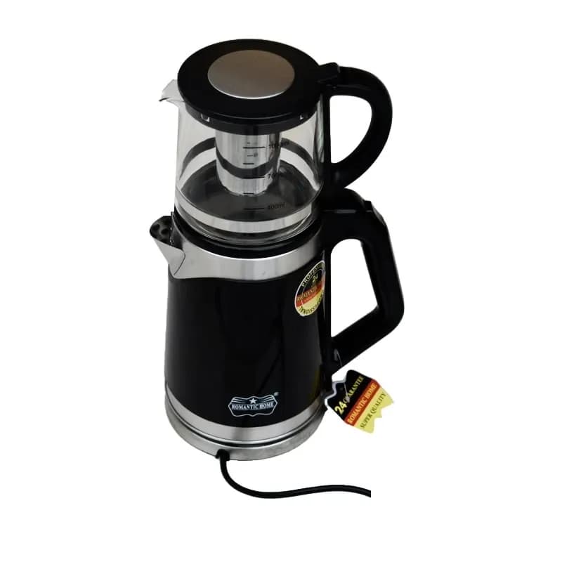 چای ساز رومانتیک هوم مدل KHD203X ظرفیت ۲ لیتر با کتری استیل ضد زنگ — تصویر ۲