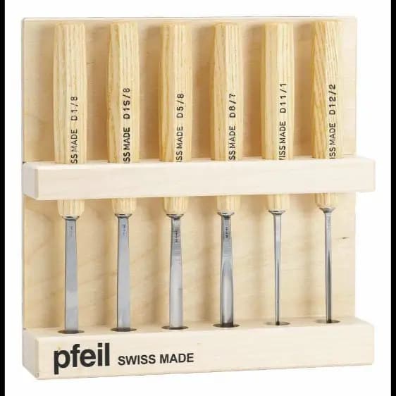 ست ۶ تایی مغار منبت فیل سوئیس pfeil swiss made — تصویر ۳