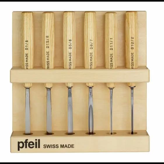 ست ۶ تایی مغار منبت فیل سوئیس pfeil swiss made
