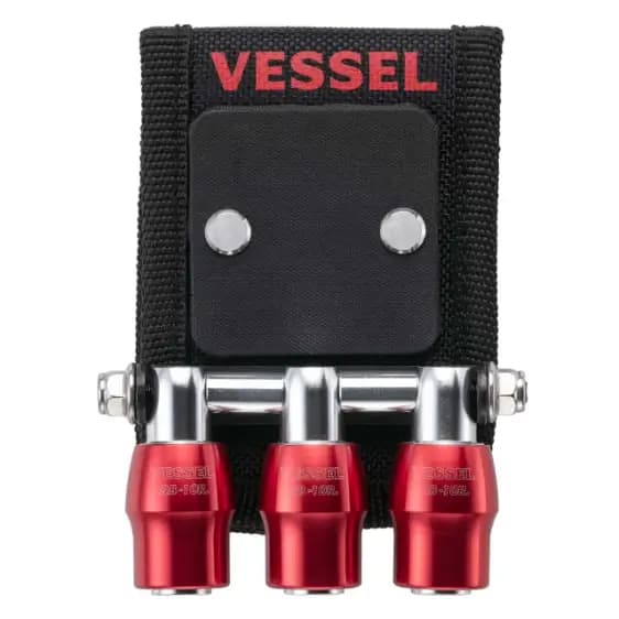 ست سهتایی هلدر بیت مگنتی مدل QB-10MB3R (رنگ قرمز)وسل vessel — تصویر ۳